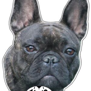 Fransk buldogg svart parkeringsskiva